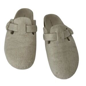 Zara Home Felt Lined Adjustable Buckle Mule Clog Sip On House Outdoor Slipper 36